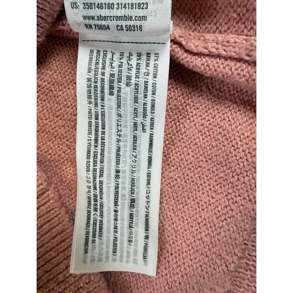 Minimalist‎ V-Neck Sweater Dusty Rose Pink Medium Hollister